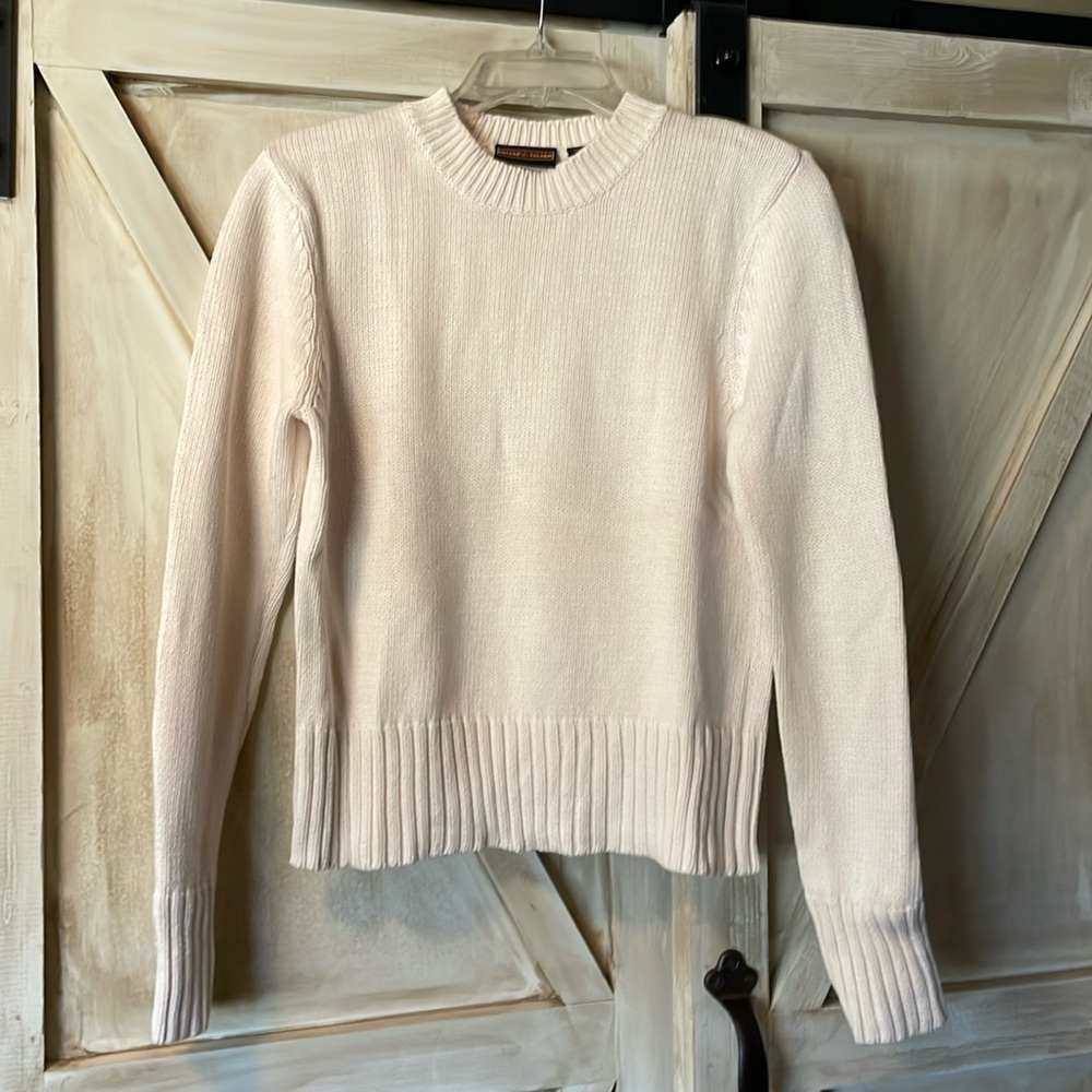 Oxford-Fulham sweater white creamy 100% cotton sz medium